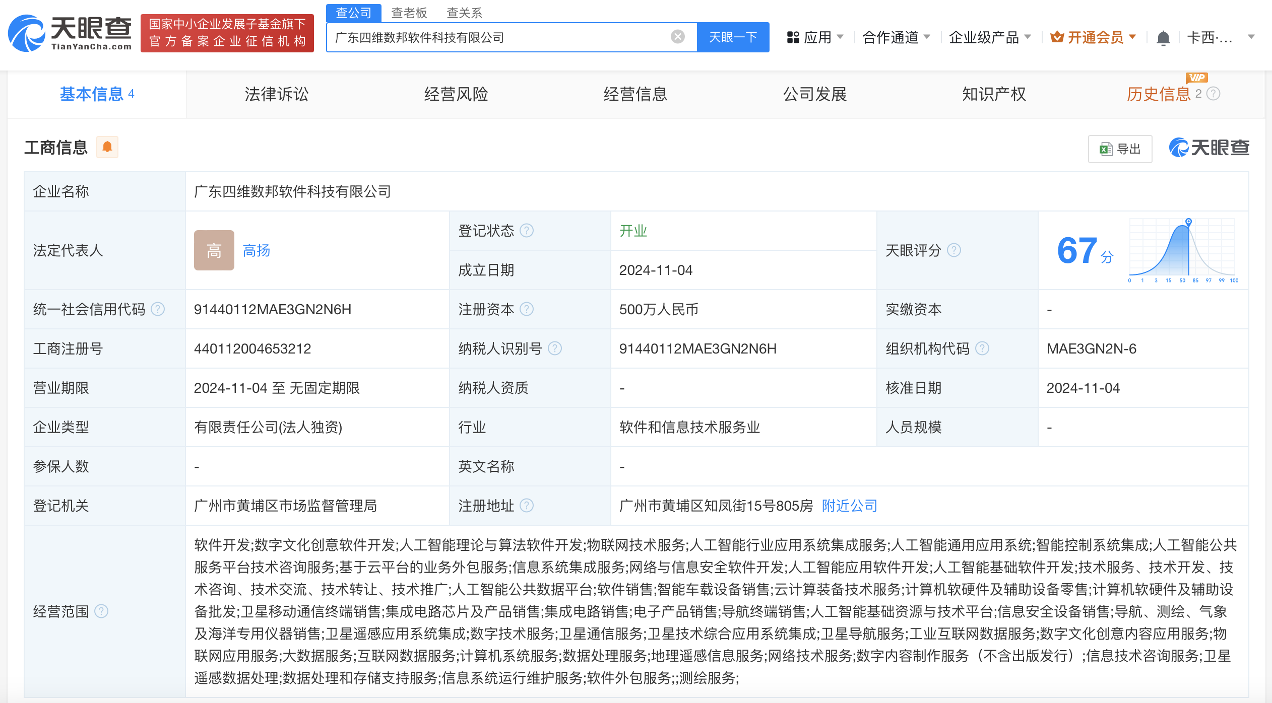 四维图新持股公司在广东成立软件科技公司